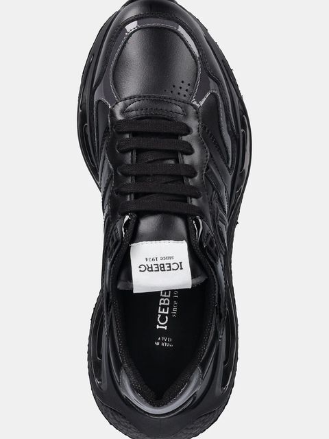 Iceberg sneakersy skórzane Space damskie kolor czarny ID231802