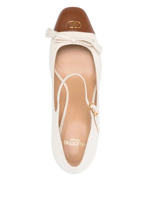 Valentino Garavani 60mm tassel-detail block-heel pumps - Neutrals