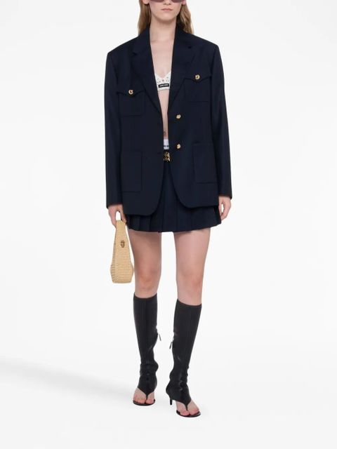 Miu Miu crochet-knit triangle bralette - Brown - zdjęcie produktu nr 2