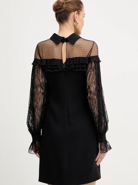 Luisa Spagnoli sukienka kolor czarny mini prosta 542393