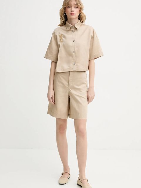 Moschino Jeans szorty z domieszką lnu - zdjęcie produktu nr 2