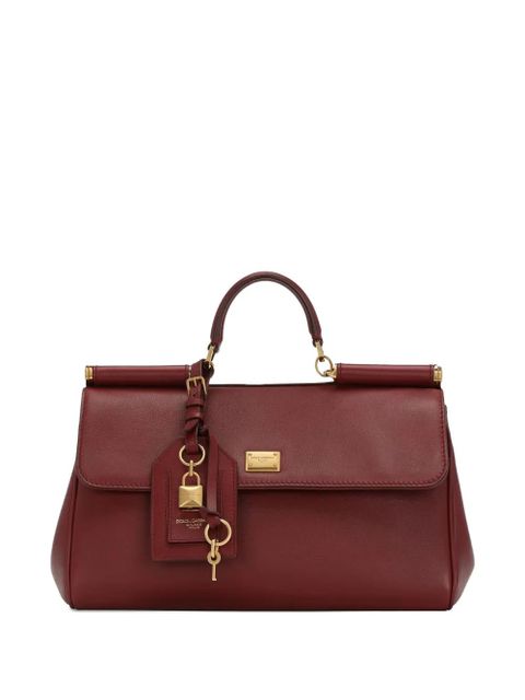 Dolce & Gabbana My Sicily leather tote bag - Red - zdjęcie produktu nr 1