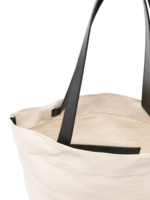Jil Sander medium logo tote bag - Neutrals