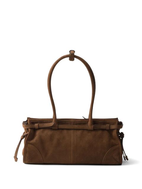 Prada Bonnie medium nubuck leather handbag - Brown - zdjęcie produktu nr 2
