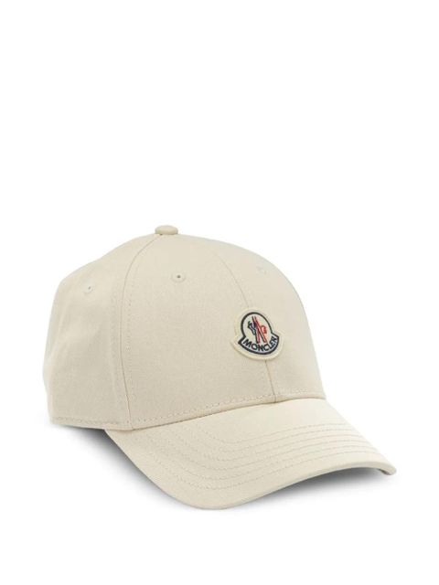 Moncler logo-patch cap - Neutrals