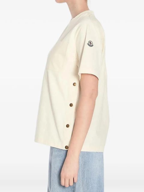 Moncler button-embellishment T-shirt - Neutrals
