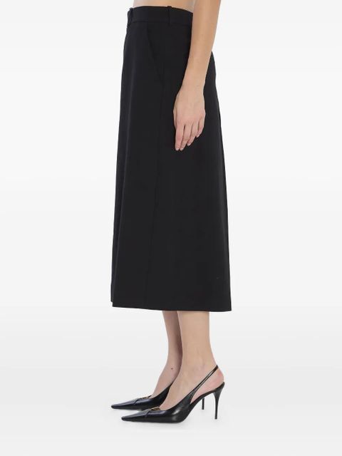 Saint Laurent pleated-detail wool trousers - Black