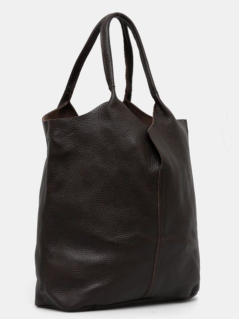 Answear.LAB torebka skórzana kolor brązowy