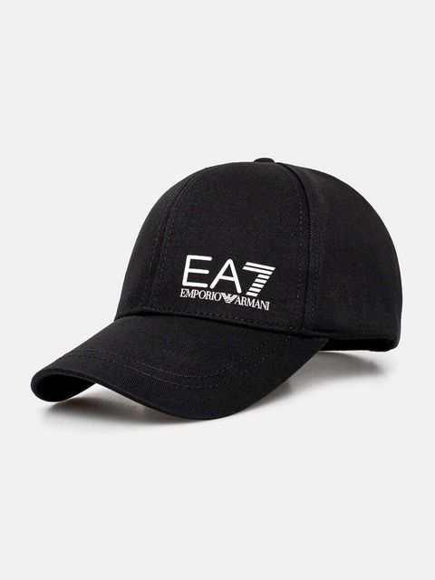 EA7 Emporio Armani czapka z daszkiem bawełniana - zdjęcie produktu nr 1