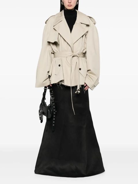 Balenciaga cropped trench coat - Neutrals