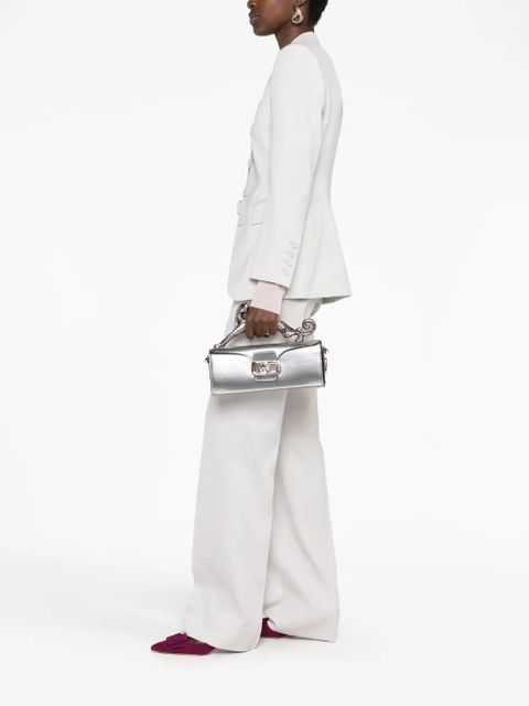 Lanvin Pencil Cat leather tote bag - Silver