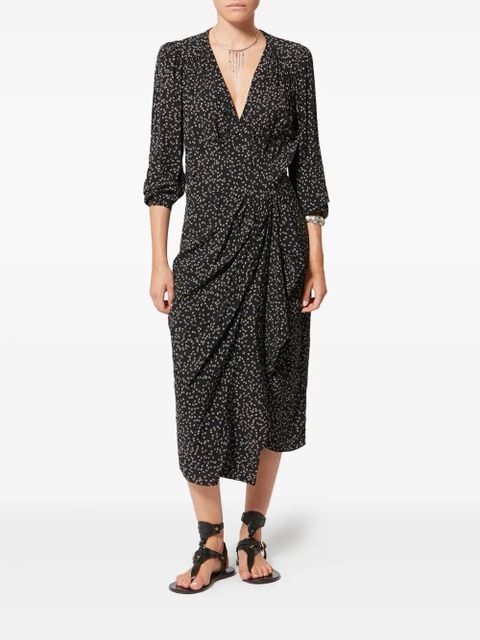 MARANT ÉTOILE Daylia printed midi dress - Black