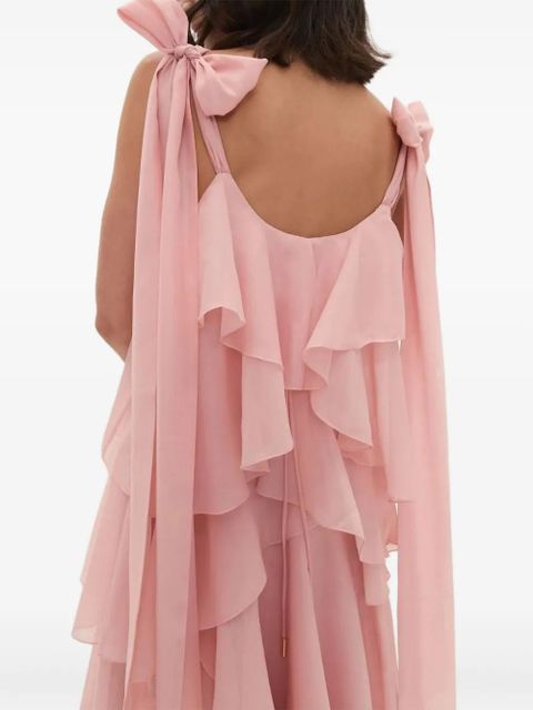 Aje Gracie ruffled bow maxi dress - Pink