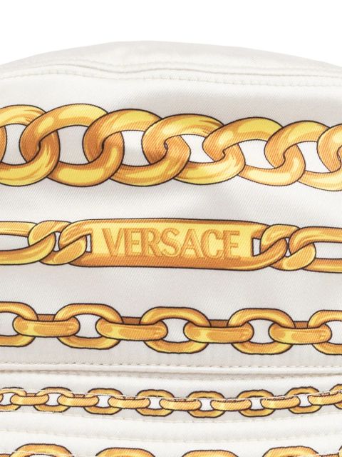 Versace Treasure-print hat - White