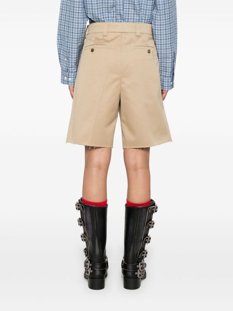 Miu Miu cotton shorts - Neutrals