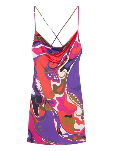 PUCCI orchidee print short jersey dress - Purple - zdjęcie produktu nr 1