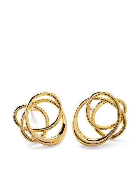Monica Vinader Nura Wrap stud earrings - Gold - zdjęcie produktu nr 1