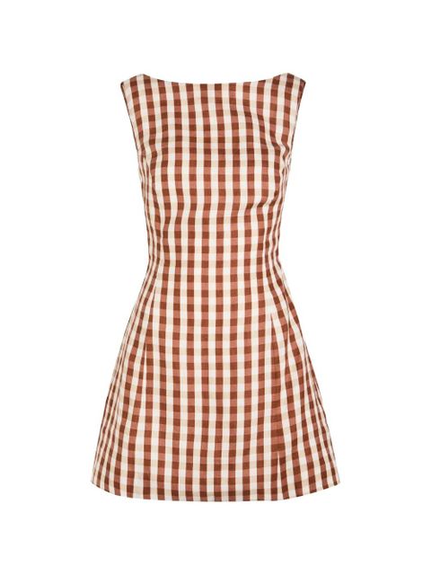 Faithfull the Brand Sofia gingham dress - Brown - zdjęcie produktu nr 1