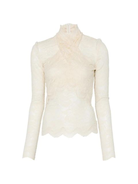 Rabanne lace mock-neck top - Neutrals - zdjęcie produktu nr 1