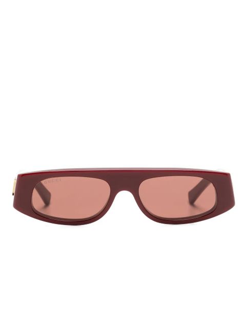 Gucci Eyewear rectangle-frame sunglasses - Red - zdjęcie produktu nr 1