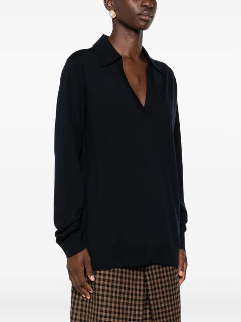 Gucci polo-neck logo top - Blue