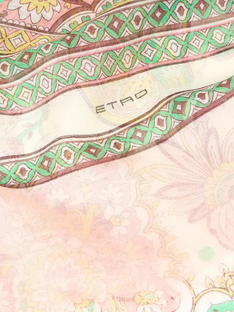 ETRO leaf-motif scarf - Pink