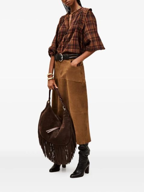 Ba&Sh Massia panelled midi skirt - Brown - zdjęcie produktu nr 2