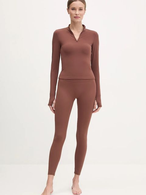 JOYINME longsleeve do jogi Motion kolor brązowy z półgolfem Motion - zdjęcie produktu nr 2