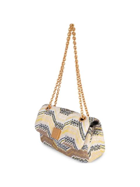 Missoni Caperdoni zig-zag sequin-embellished clutch bag - Neutrals