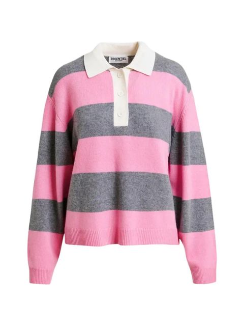 Essentiel Antwerp striped polo - Pink - zdjęcie produktu nr 1