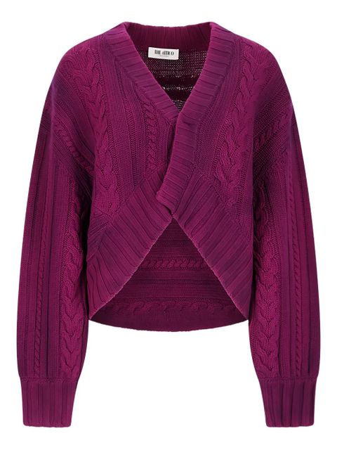 The Attico cable-knit v-neck cardigan - Purple - zdjęcie produktu nr 1