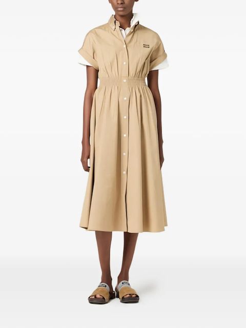 Miu Miu poplin shirt-dress - Brown - zdjęcie produktu nr 1