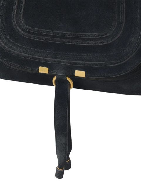 Chloé Marcie whipstitch-trim shoulder bag - Blue