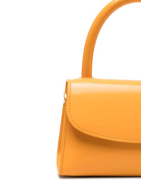 BY FAR Mini rounded top-handle tote bag - Orange
