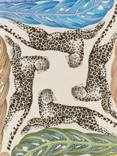 Ferragamo leopard-print silk scarf - Neutrals