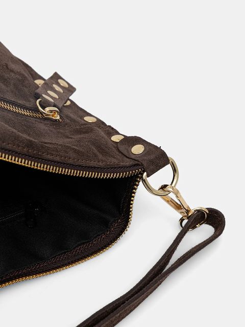 Answear.LAB torebka zamszowa kolor brązowy