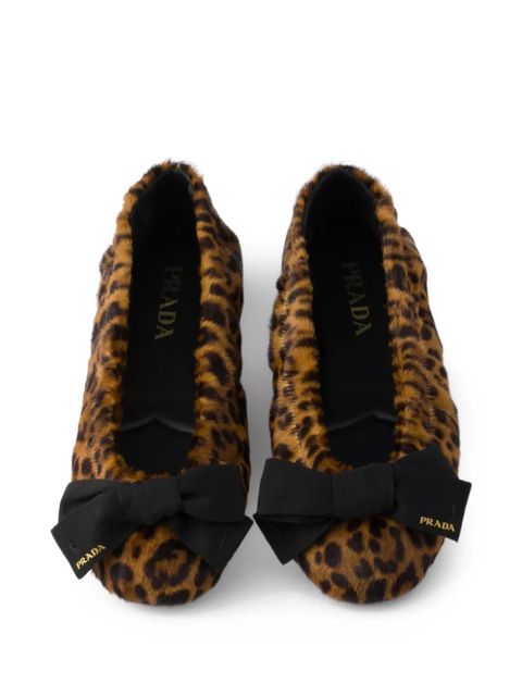 Prada leather ballet flats - Brown
