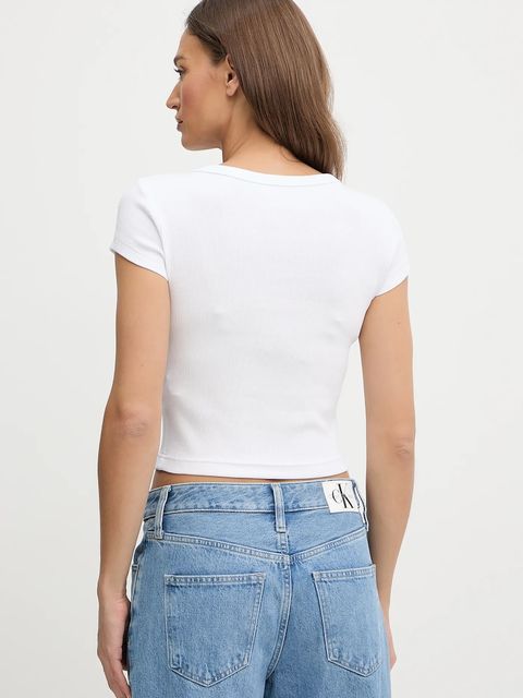 Calvin Klein Jeans t-shirt damski kolor biały LV047C200G - zdjęcie produktu nr 2