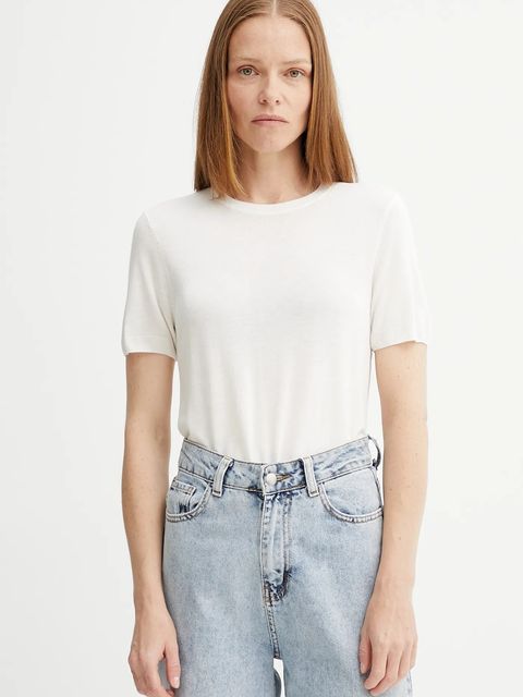 Calvin Klein t-shirt damski kolor beżowy LV044A307G - zdjęcie produktu nr 1