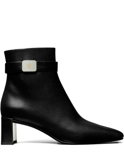 Tory Burch 55mm leather buckle-strap ankle boots - Black - zdjęcie produktu nr 1