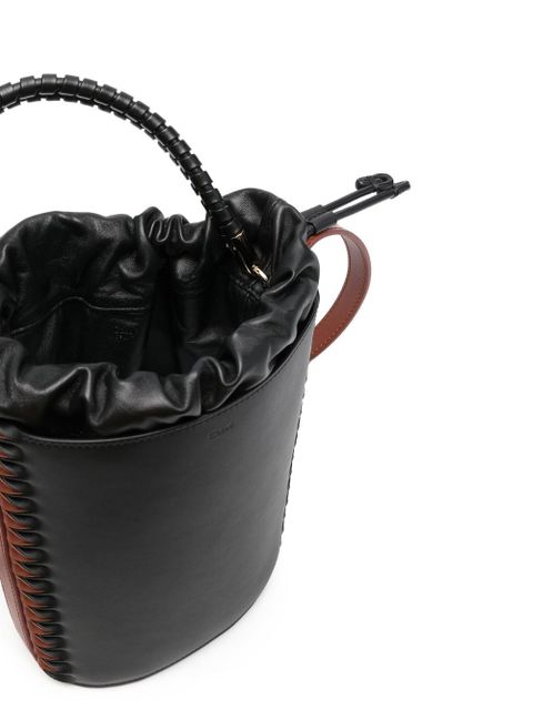 Chloé colour-block leather bucket-bag - Black