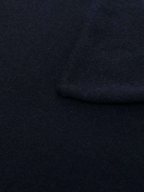 Jil Sander cashmere logo-patch scarf - Blue