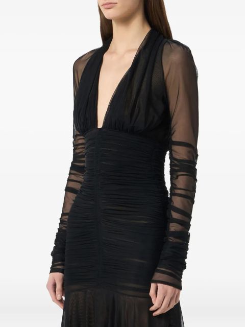 Blumarine ruched tulle dress - Black