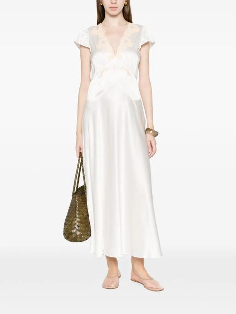 DÔEN Coraline lace V-neck midi dress - White - zdjęcie produktu nr 2