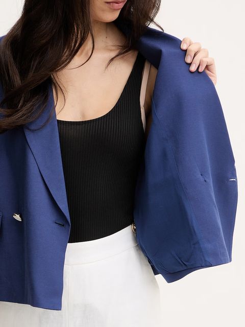 Fracomina kamizelka z dodatkiem lnu