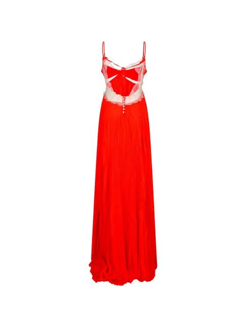 Blumarine lace pleated dress - Red - zdjęcie produktu nr 2