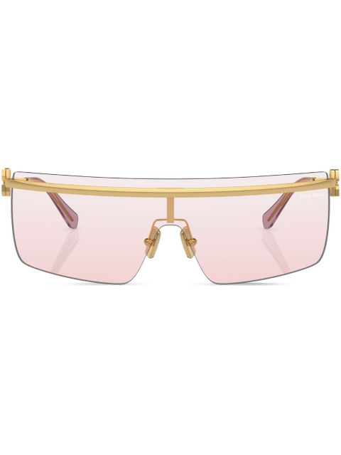 Miu Miu Eyewear rimless square-frame sunglasses - Gold - zdjęcie produktu nr 1