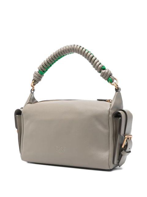 PINKO braided-handle pocket shoulder bag - Neutrals