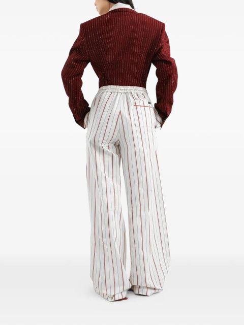 Dolce & Gabbana striped poplin trousers - White