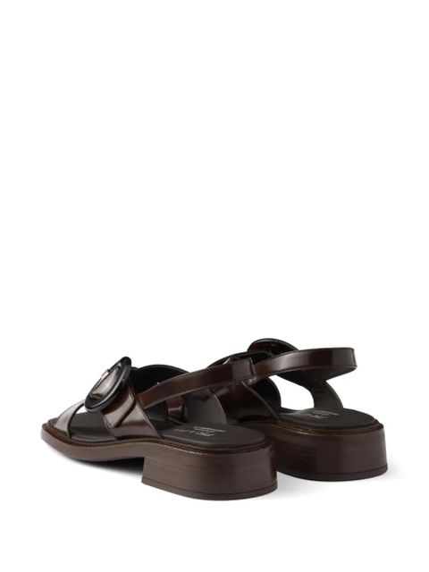 Prada buckled sandals - Brown
